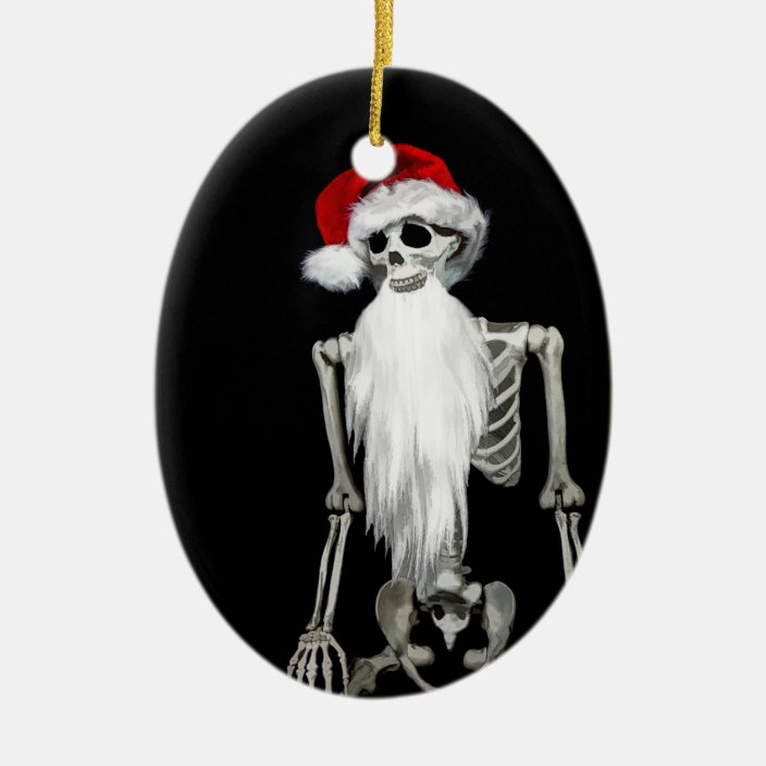 Unique skeleton Santa Christmas ornament | Zazzle.com