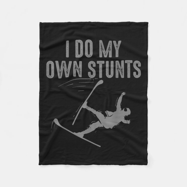 Unique Skiing Art For Men Women Kids Skier Mountai Fleece Blanket (Front)