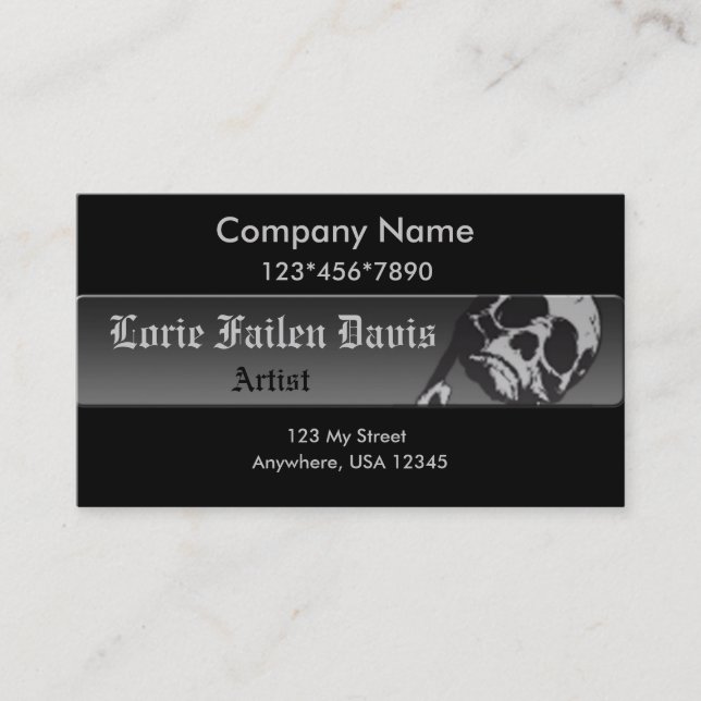 Unique Skull Business card, Business Card (Front)