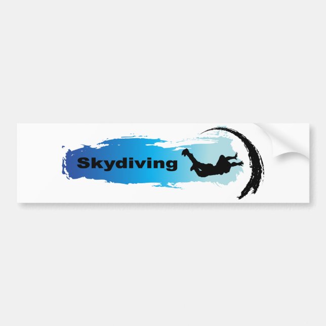 Unique Skydiving Bumper Sticker (Front)