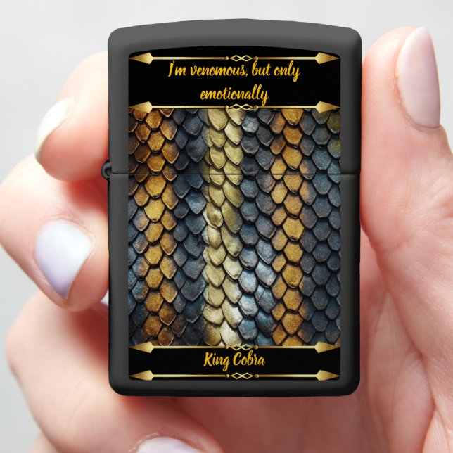 Unique snakeskin with intricate patterns zippo lighter (In Hand)