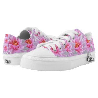 Unique sneakers! custom shoes designed-Floral Pink