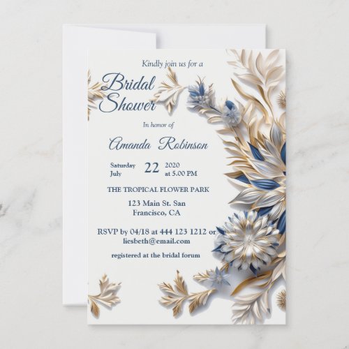 Unique Snowflake Festive Winter Design Invitation