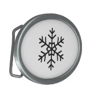 Unique Snowflake Pattern Metal Belt Buckle