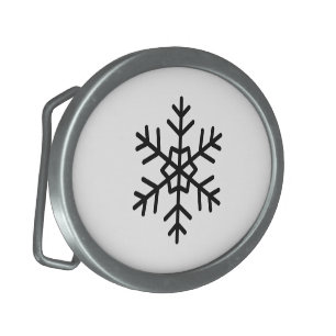 Unique Snowflake Pattern Metal Belt Buckle