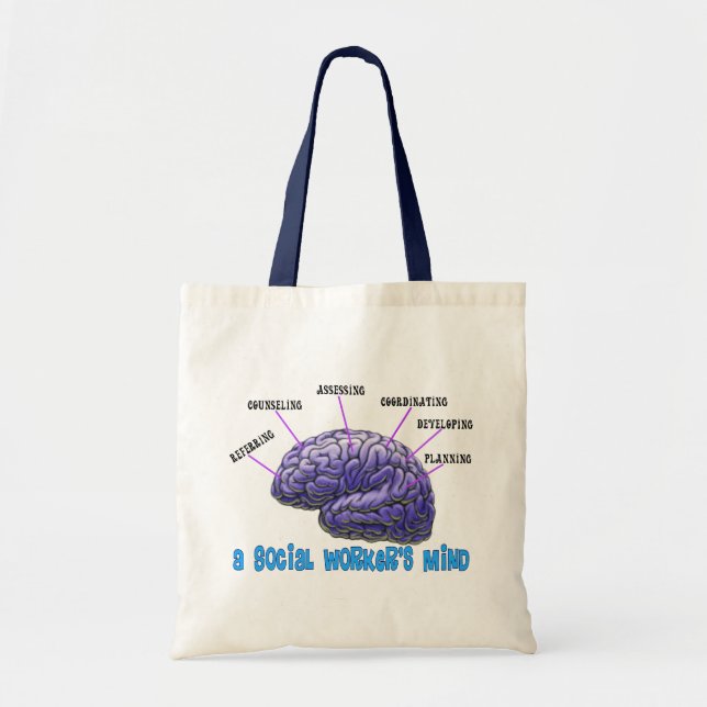Unique Social Worker Gifts-A Social Worker's Mind Tote Bag (Front)