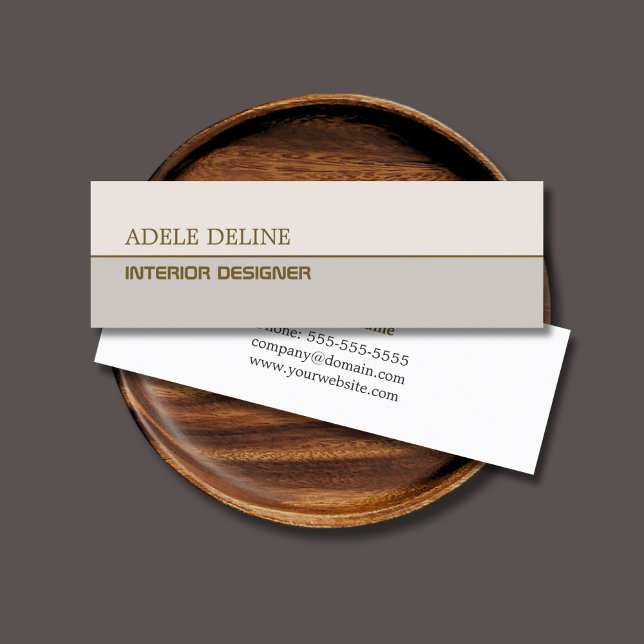 Unique Solid Copper Interior Designer Mini Business Card (Creator Uploaded)