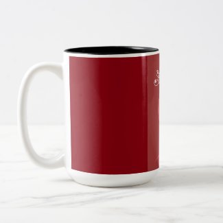 Unique solid maroon color modern queen coffee mug