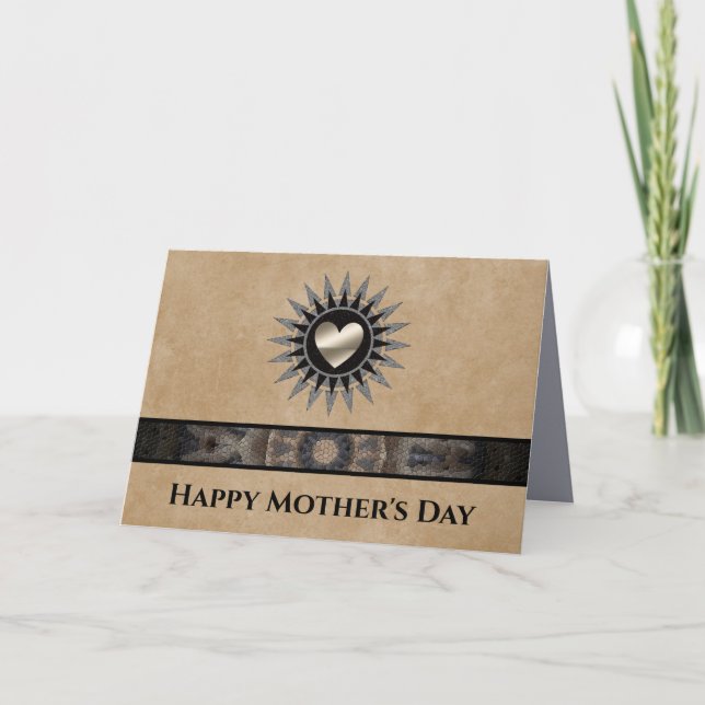 Unique Southwestern Mother's Day Card with Heart (Front)