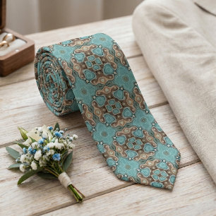 Unique Southwestern Tribal Art Wedding Necktie