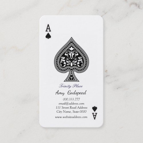 Unique Spade Ace Trump Pattern Oshare Universe Business Card