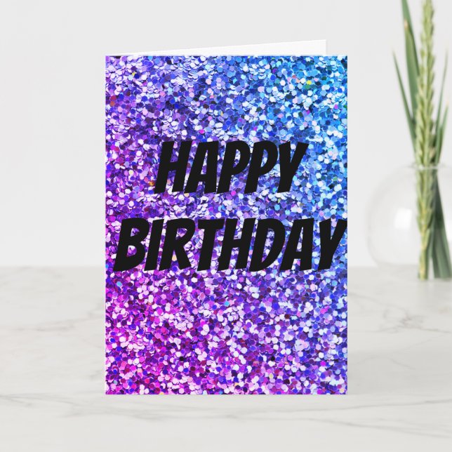 Unique sparkle birthday card (Front)