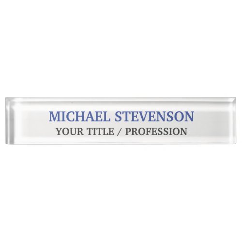 Unique Special Classical Blue White Desk Name Plate