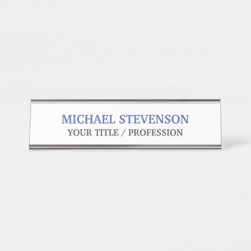 Unique Special Classical Blue White Desk Name Plate