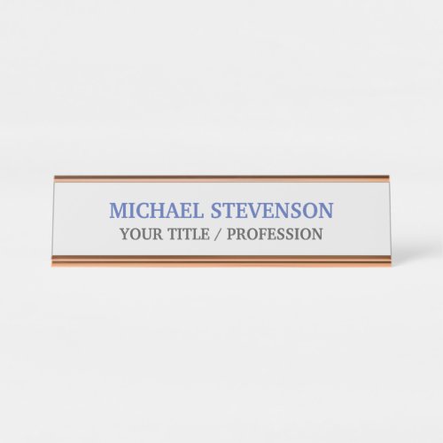 Unique Special Classical Blue White Desk Name Plate