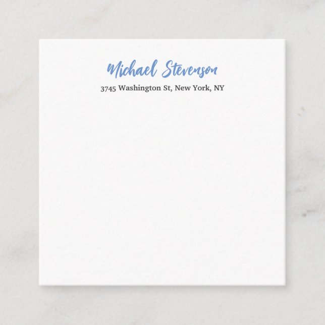 Unique Special Classical Blue White Enclosure Card (Front)