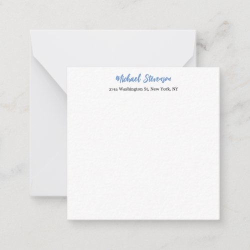 Unique Special Classical Blue White Note Card