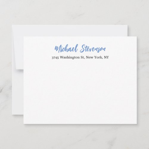 Unique Special Classical Blue White RSVP Card