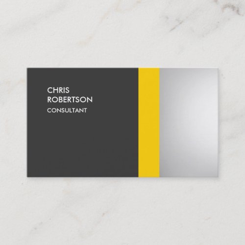 Unique Special Colorful Yellow Gray Trendy Business Card