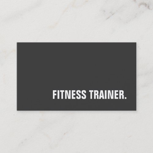 Unique Special Grey Fitness Trainer Business Card