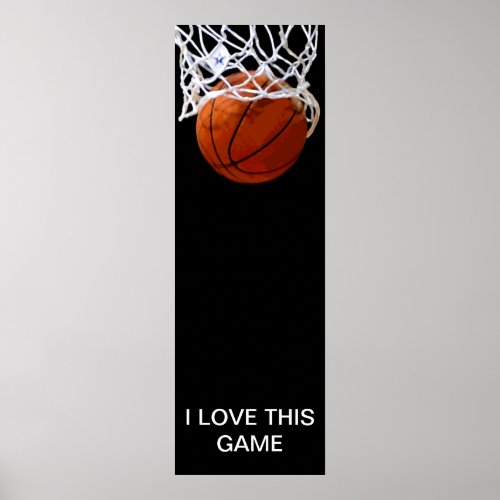 Unique Special I Love This Game Basketball Poster