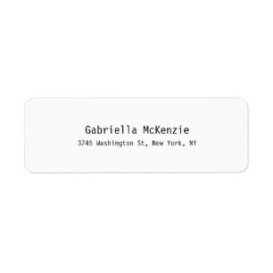 Unique Special Modern Elegant Simple Plain White Label