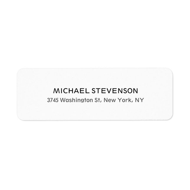 Unique Special Personal Return Address Label (Front)
