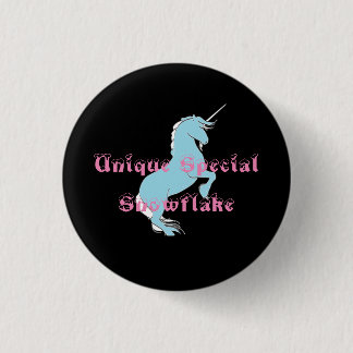 Unique Special Snowflake Unicorn Button