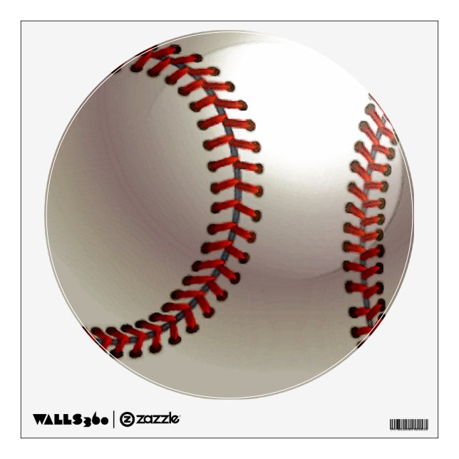 Unique Special Trendy Baseball Circle Wall Decal (Front)