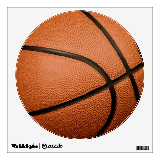 Unique Special Trendy Basketball Circle Wall Decal (Front)