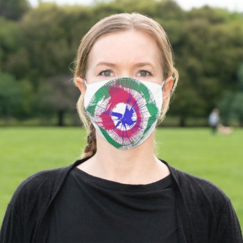 Unique Spin Art Designed Adult Cloth Face Mask by buyfranklinsart at Zazzle
