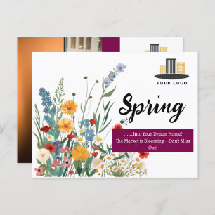 Unique Spring Real Estate Postcard