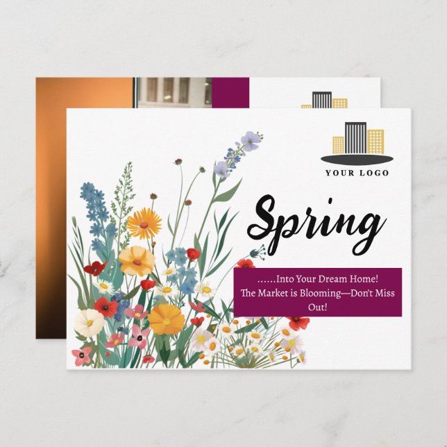 Unique Spring Real Estate  Postcard (Front/Back)