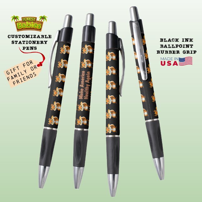 Unique Squirrel Make America Healthy Again MAHA 🐿 Pen (Unique Fun MAHA Make America Healthy Again Nature Wildlife Creature Stationery Gift for Friends 🎁)