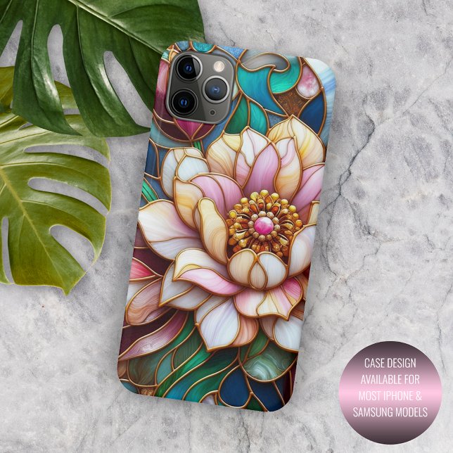 Unique Stained Glass Floral Mosaic Art Pattern Case-Mate iPhone Case (Creator Uploaded)