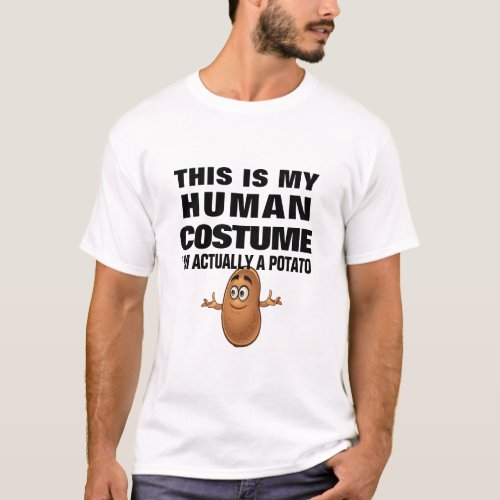 Unique Statement Funny Customizable Human Costume T_Shirt