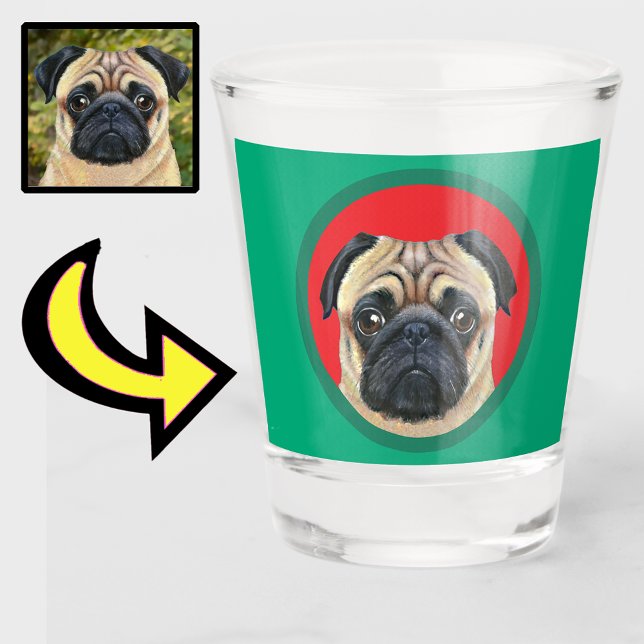 Unique Stocking Stuffer Christmas Dog Lover Photo Shot Glass (Creator Uploaded)