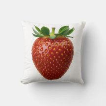 Unique Strawberry Throw Pillow - Aesthetic Fruit D