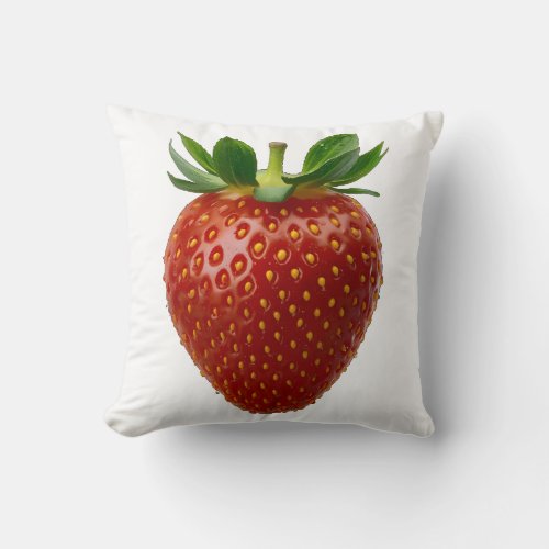 Unique Strawberry Throw Pillow - Aesthetic Fruit D