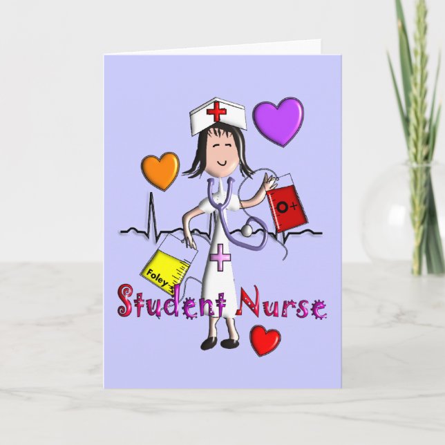 Unique Student Nurse Gifts 3D Graphics Card (Front)