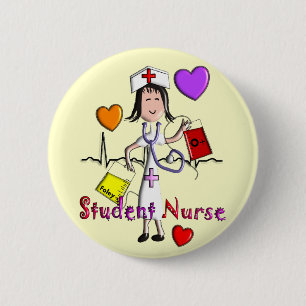 Unique Student Nurse Gifts 3D Graphics Pinback Button