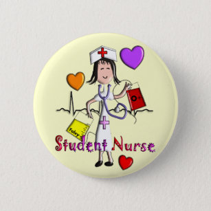 Unique Student Nurse Gifts 3D Graphics Pinback Button