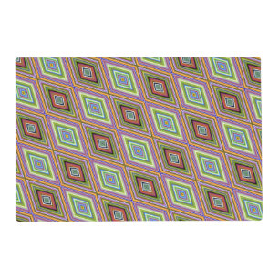 Unique Style Multi Color Diamond Pattern Placemat