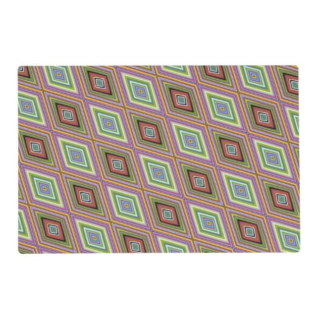 Unique Style Multi Color Diamond Pattern Placemat (Front)