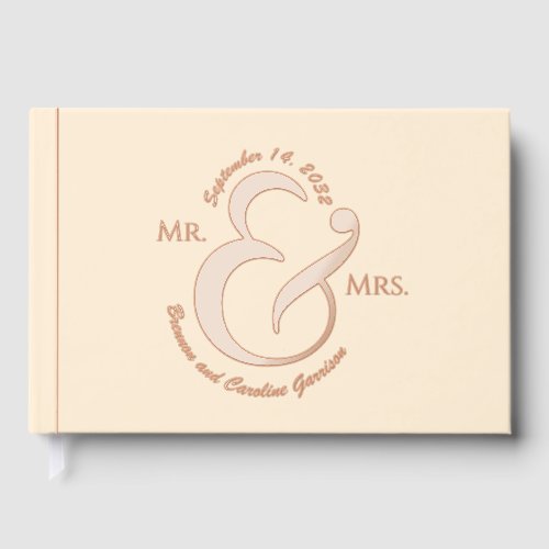 Unique Stylish Bride Groom Names Gold Foil Guest Book