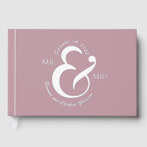 Unique Stylish Bride Groom Names Gold Foil Guest Book