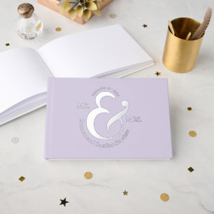 Unique Stylish Bride Groom Names Gold Foil Guest Book
