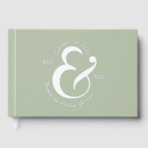 Unique Stylish Bride Groom Names Gold Foil Guest Book