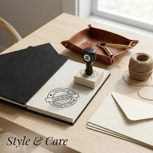 Unique Stylish Checked by You Wood Art Rubber Stamp