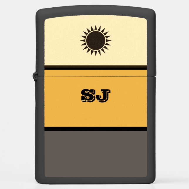 Unique Stylish & Elegant Monogrammed Zippo Lighter (Front)